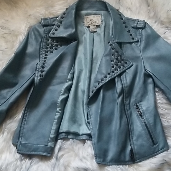 Blue Biker Jacket - Picture 11 of 13